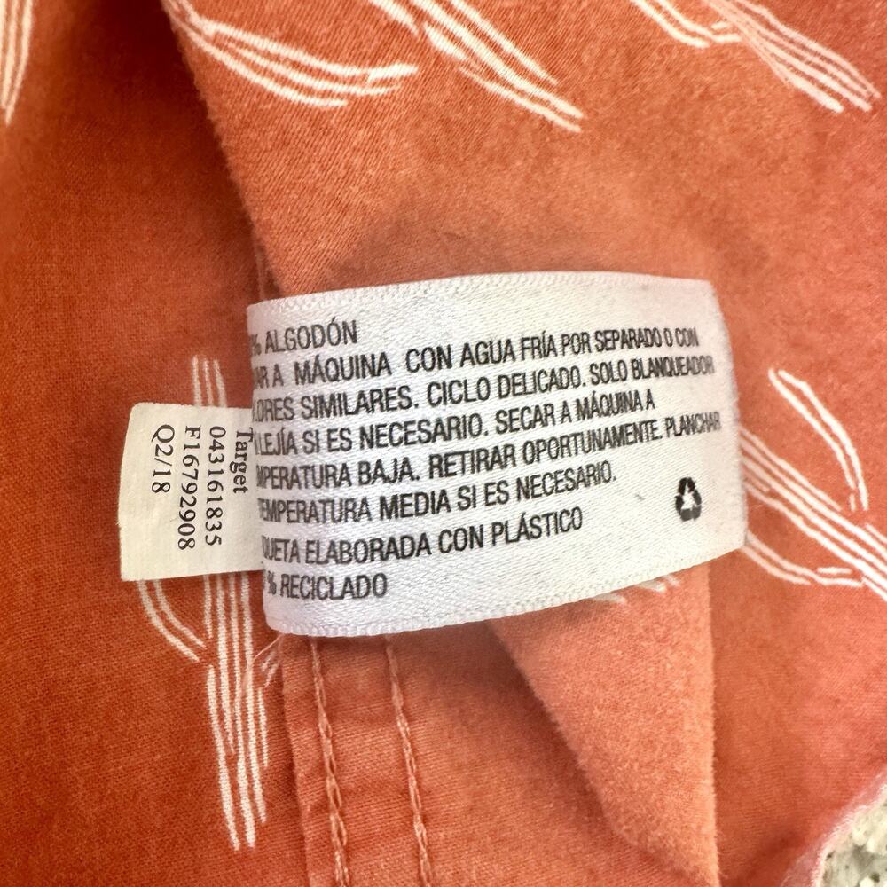 Goodfellow Shirt Men XXL Cactus Terracotta Button Northrop Western Short Sleeve - Picture 11 of 13